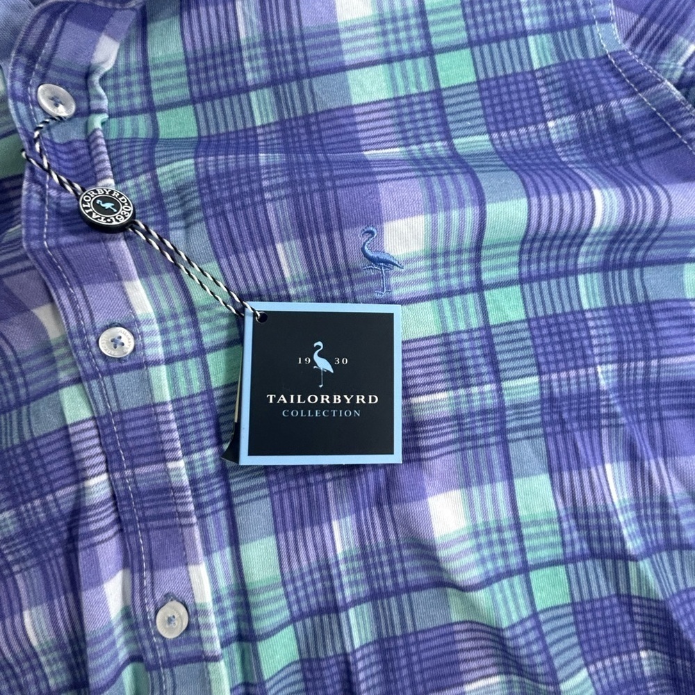 NEW Tailor Byrd Plaid Short Sleeve Button Down - Picture 5 of 8